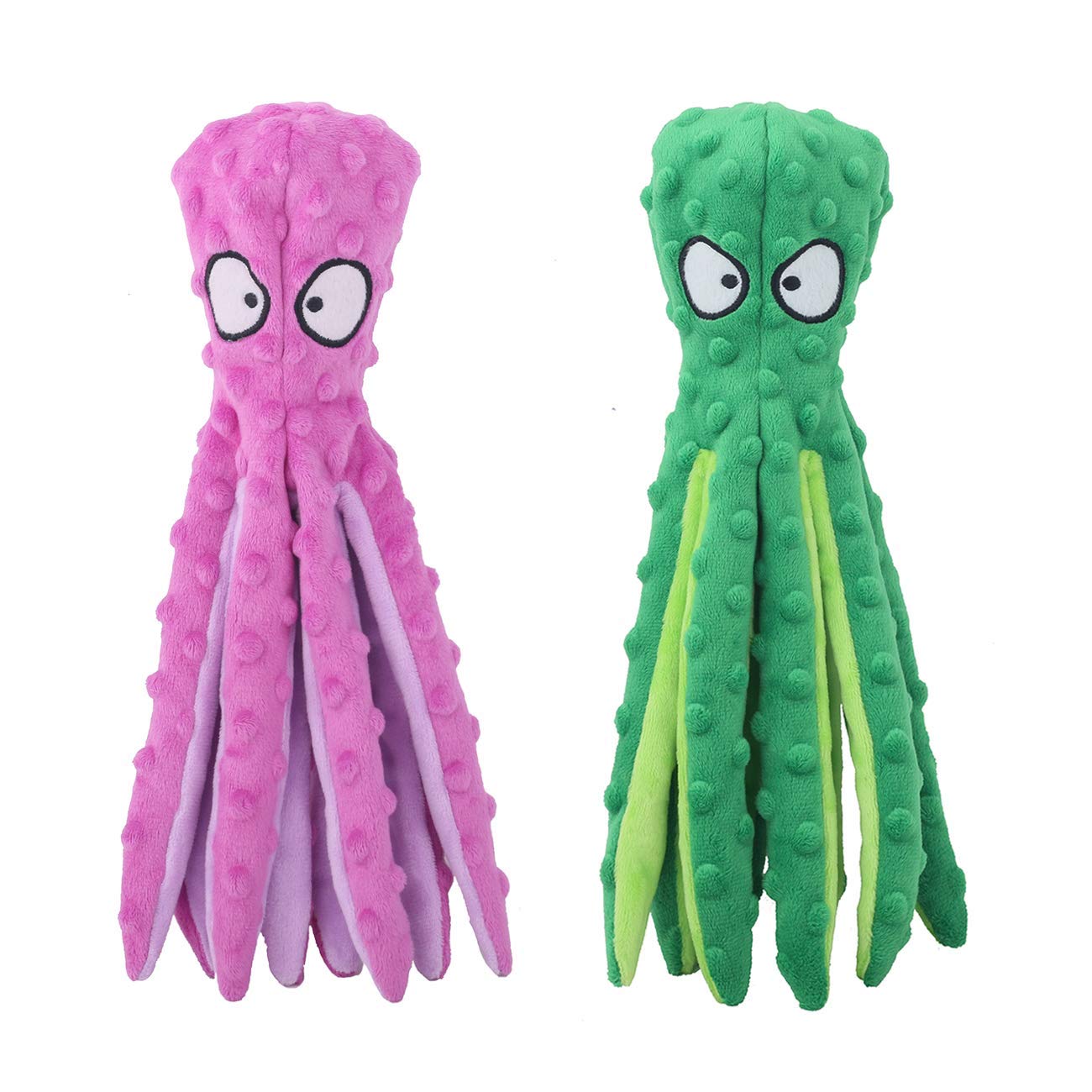 Indestructible Dog Toy for Aggressive Chewers with Squeaker – Stuffing-Free Octopus Design 0