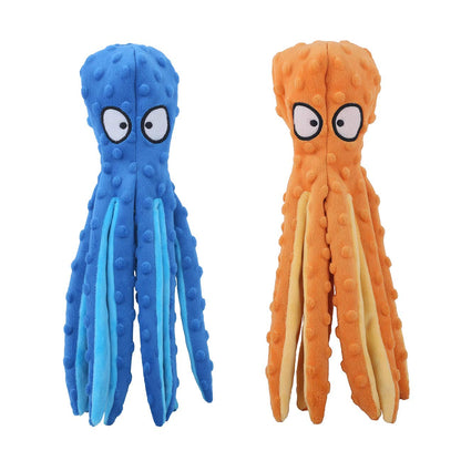 Indestructible Dog Toy for Aggressive Chewers with Squeaker – Stuffing-Free Octopus Design 10