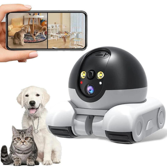 Indoor Pet Camera with 1080P HD Streaming and Remote Control – Interactive Dog and Cat Monitoring 0