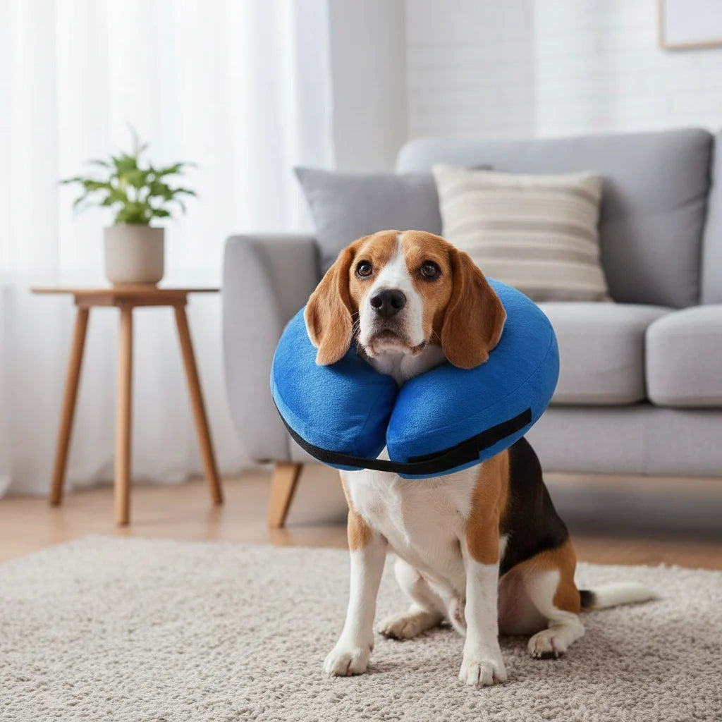 Inflatable Protective Collar for Dogs and Cats – Soft Recovery Cone for Comfort 1