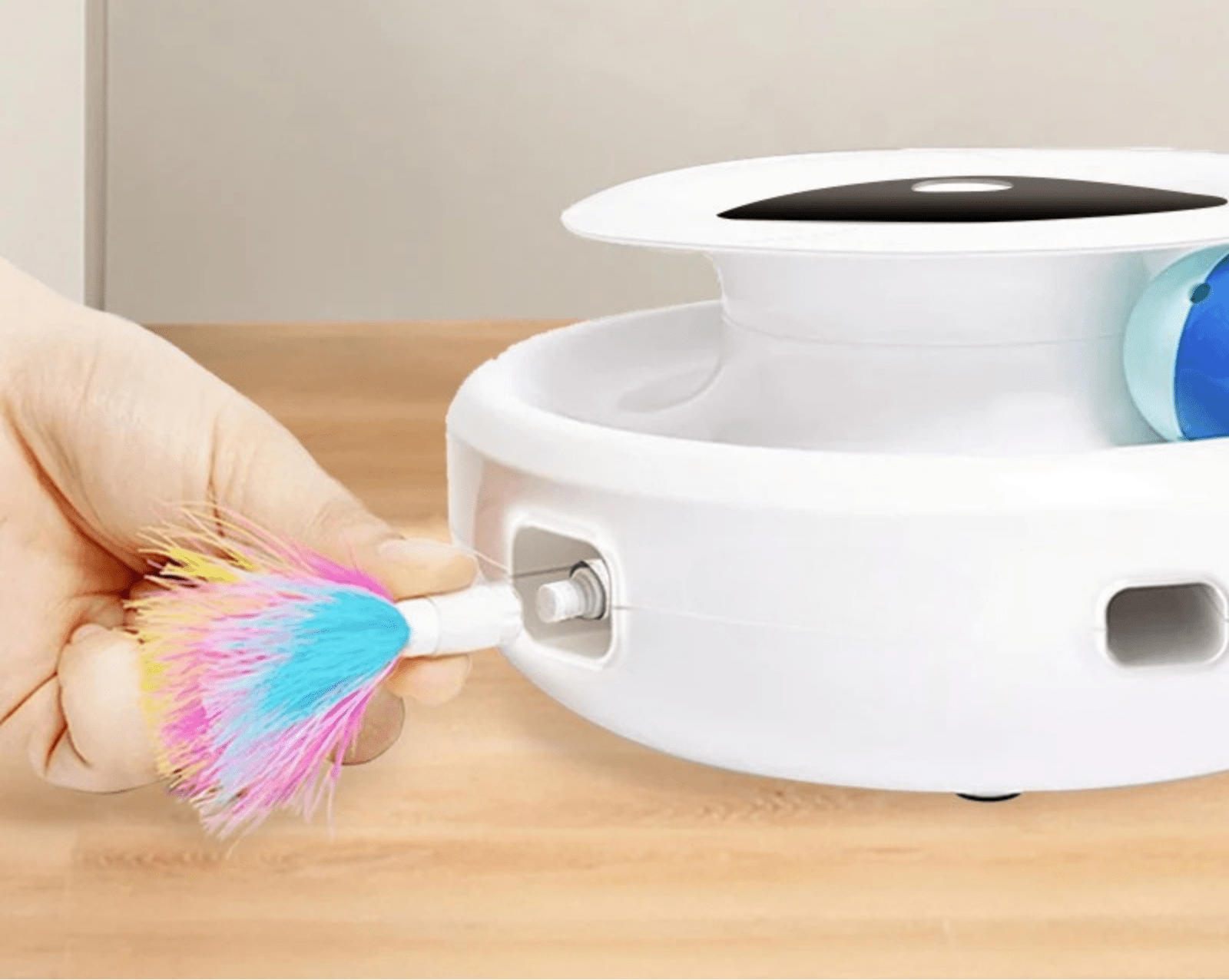 Interactive 2-in-1 Electronic Cat Toy and Small Dog Toy with Automatic Spring and Moving Ball - Engaging Pet Toy for Mental Stimulation 2