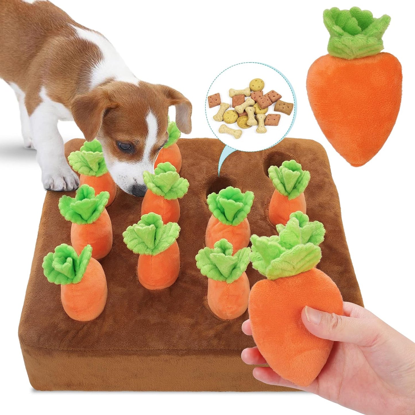 Interactive Carrot Garden Dog Puzzle Toy for Mental Stimulation and Entertainment 1