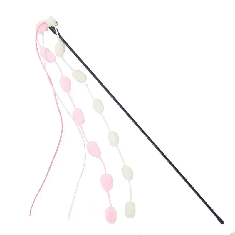 Interactive Cat Fishing Rod with Flexible Tassel and Bell – 50 cm Teaser Wand 0