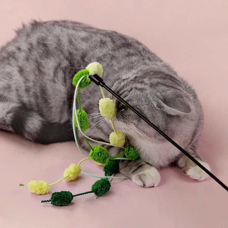 Interactive Cat Fishing Rod with Flexible Tassel and Bell – 50 cm Teaser Wand 1