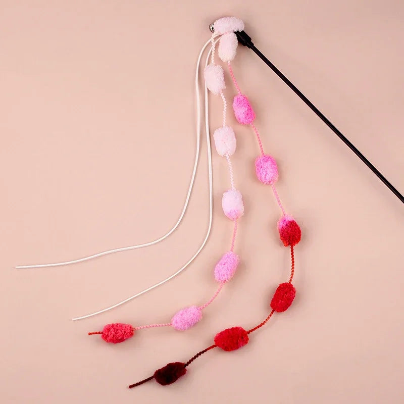 Interactive Cat Fishing Rod with Flexible Tassel and Bell – 50 cm Teaser Wand 4