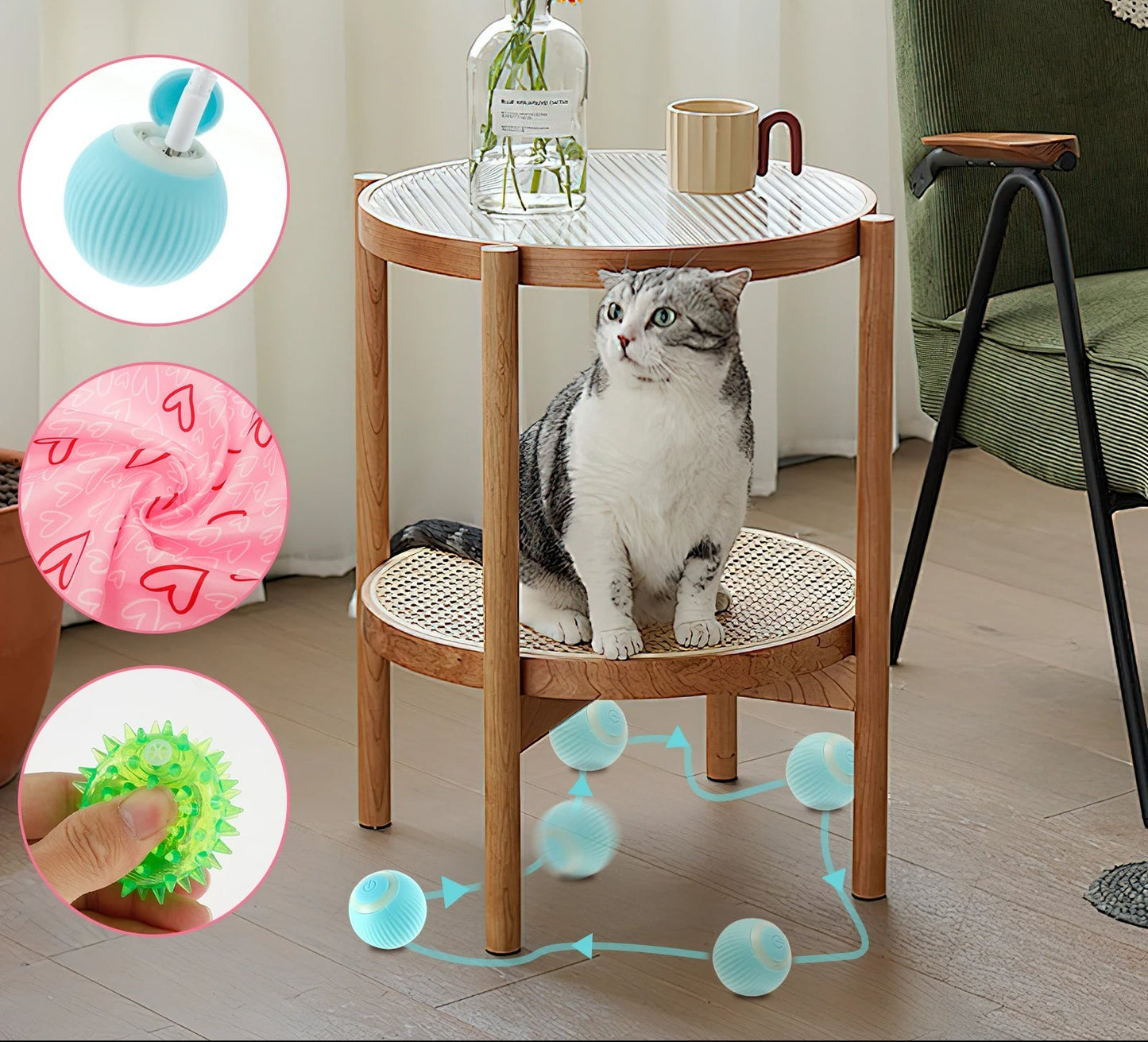 Interactive Cat Hunting Toy with Smart Ball – Engaging Play for Cats of All Sizes 1