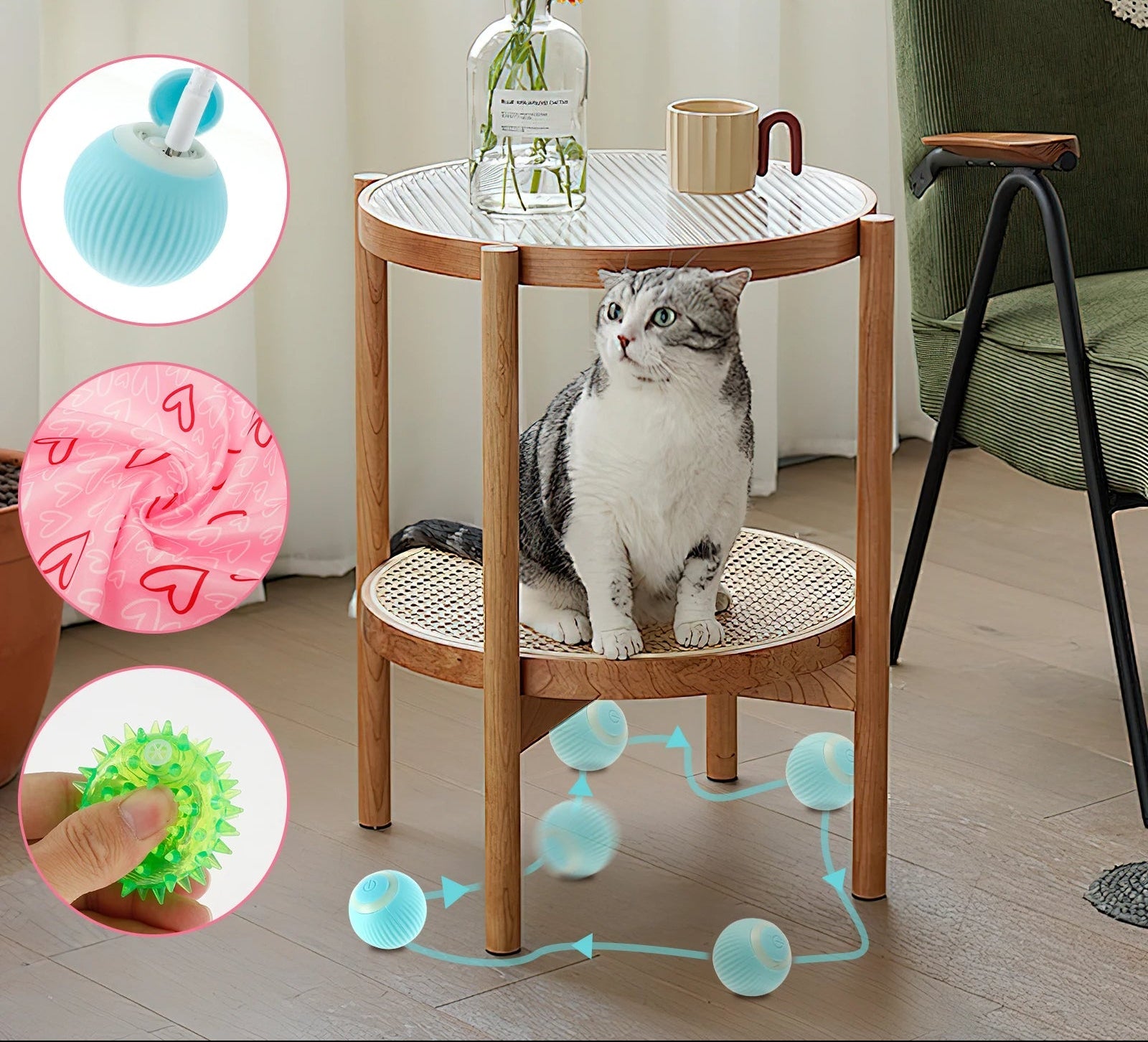 Interactive Cat Hunting Toy with Smart Ball – Engaging Play for Cats of All Sizes 1