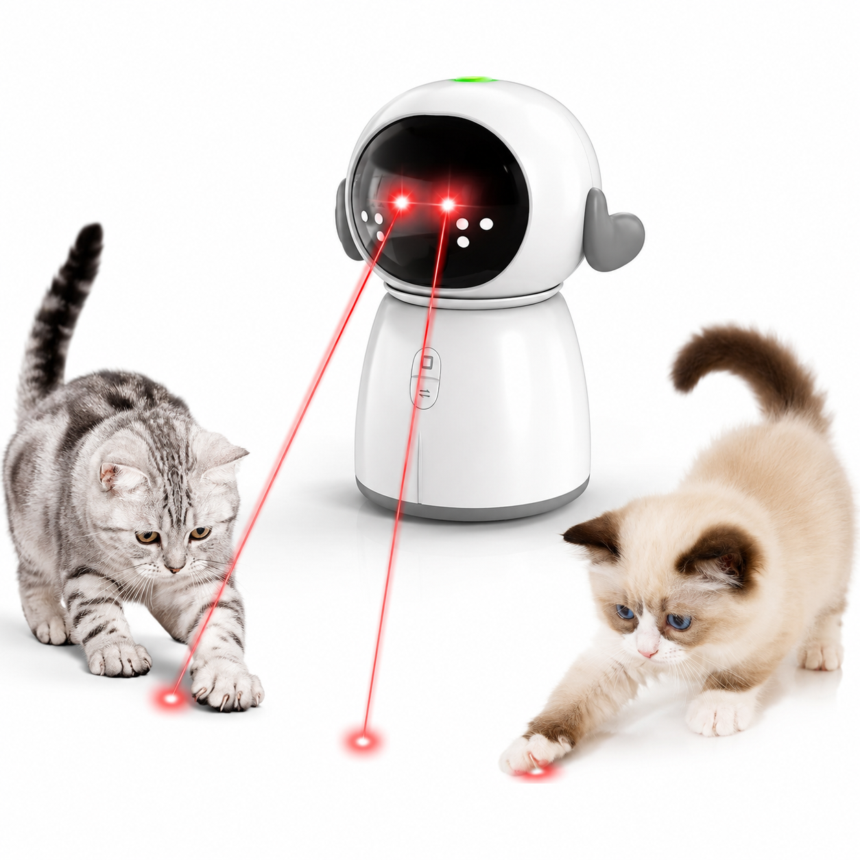Interactive Cat Laser Toy featuring a motion sensor and rechargeable design, perfect for engaging and entertaining your feline friend. 0
