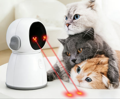 Interactive Cat Laser Toy featuring a motion sensor and rechargeable design, perfect for engaging and entertaining your feline friend. 2