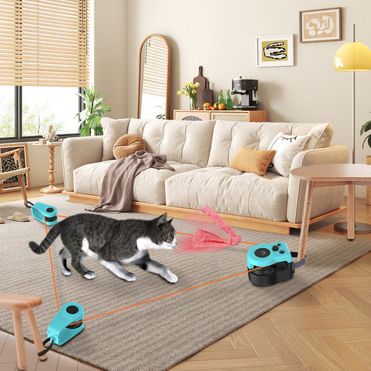 Interactive Cat Toy - Remote-Controlled String Chase for Active Cats, Engaging Hunting Fun, Rechargeable Design 0