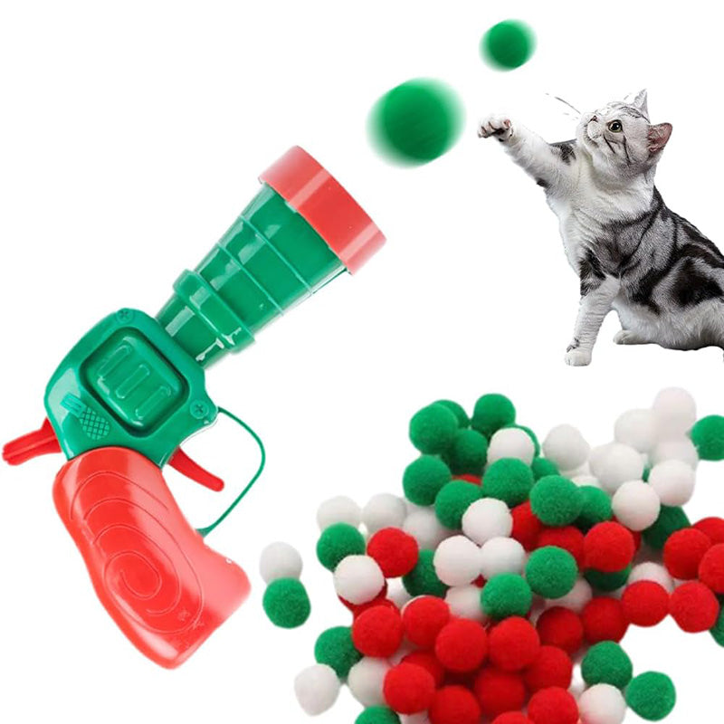 Interactive Cat Toy Ball Launcher with 30 Plush Balls – Manual Control for Custom Play and Exercise 8