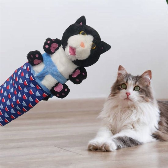 Interactive Cat Toy Glove with Movable Paws – Scratch-Resistant Double-Layer Oxford Nylon for Safe Play 1