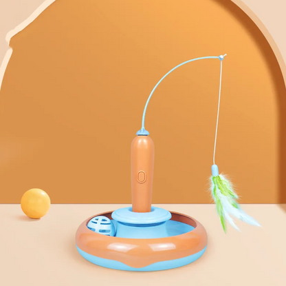 Interactive Cat Toy with Feather Stalk and Rolling Ball – Engaging Play for Cats 6