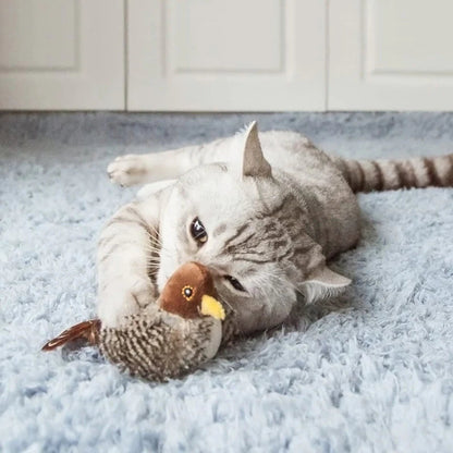 Interactive Cat Toy with Flapping Bird Design and Realistic Sounds 2