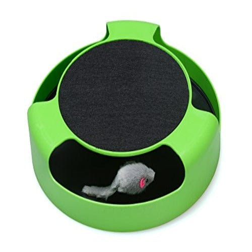 Interactive cat toy featuring a hidden mouse designed for indoor play, providing an engaging puzzle experience for cats to stimulate their hunting instincts. 0