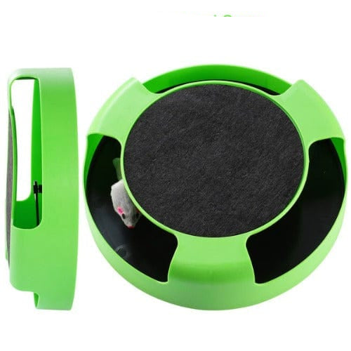 Interactive cat toy featuring a hidden mouse designed for indoor play, providing an engaging puzzle experience for cats to stimulate their hunting instincts. 2