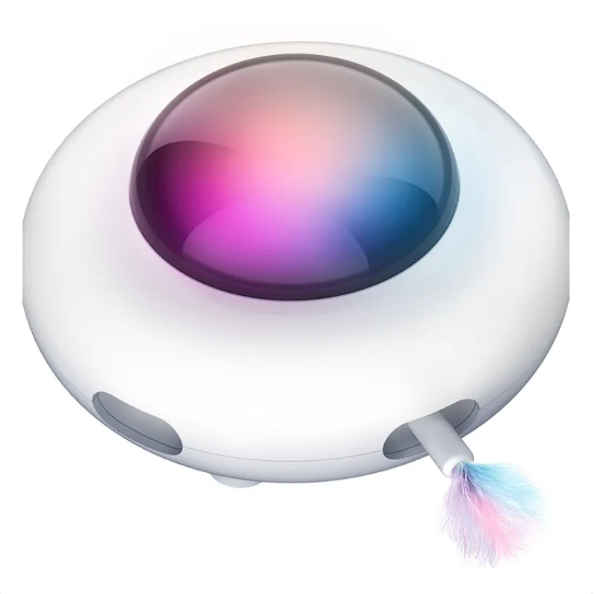 Interactive Cat Toy with LED Lights and Feather Tail for Active Play 0