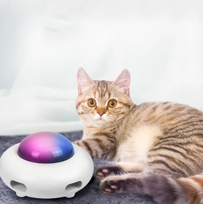 Interactive Cat Toy with LED Lights and Feather Tail for Active Play 1