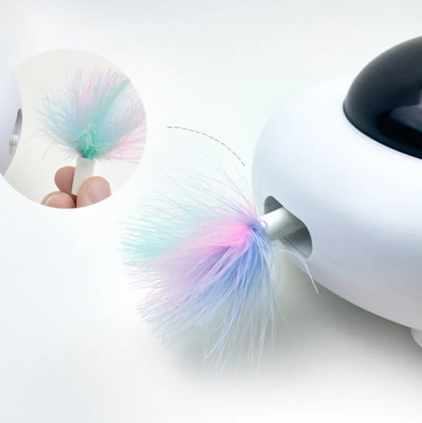 Interactive Cat Toy with LED Lights and Feather Tail for Active Play 4