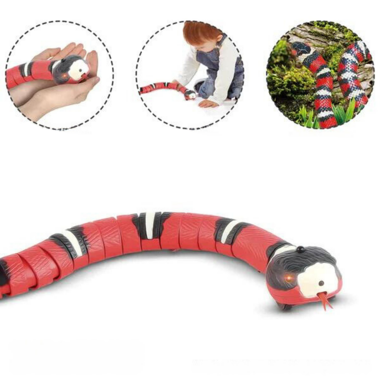 Interactive Cat Toy with Motion Sensors - Lifelike Snake for Engaging Play and Exercise 2