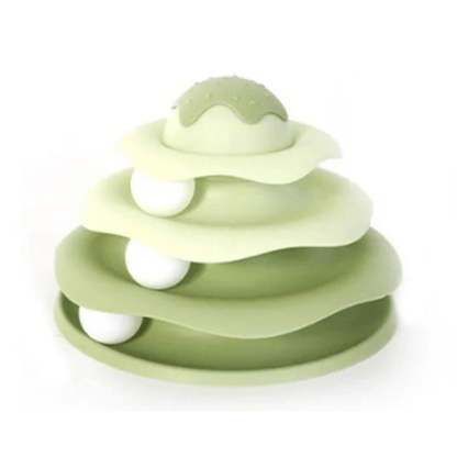 Interactive Cat Toy with Revolving Tower and Colorful Rolling Balls – Engaging Play for All Ages 0