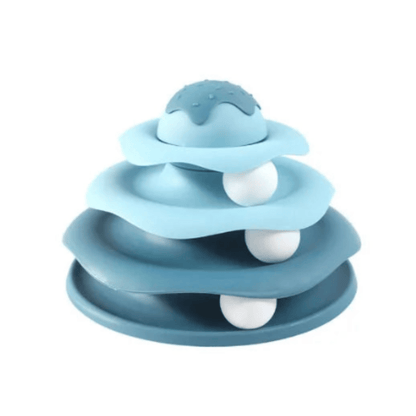 Interactive Cat Toy with Revolving Tower and Colorful Rolling Balls – Engaging Play for All Ages 4