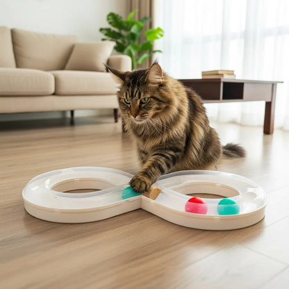 Interactive Cat Toy with Rolling Ball – Engaging Play Area for Kittens and Adult Cats, Stimulates Hunting Instincts 1