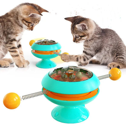 Interactive Cat Toy with Spinning Balls and Catnip – Engaging Play for Cats 0