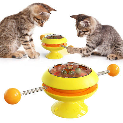 Interactive Cat Toy with Spinning Balls and Catnip – Engaging Play for Cats 1