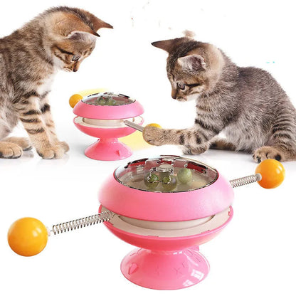 Interactive Cat Toy with Spinning Balls and Catnip – Engaging Play for Cats 2