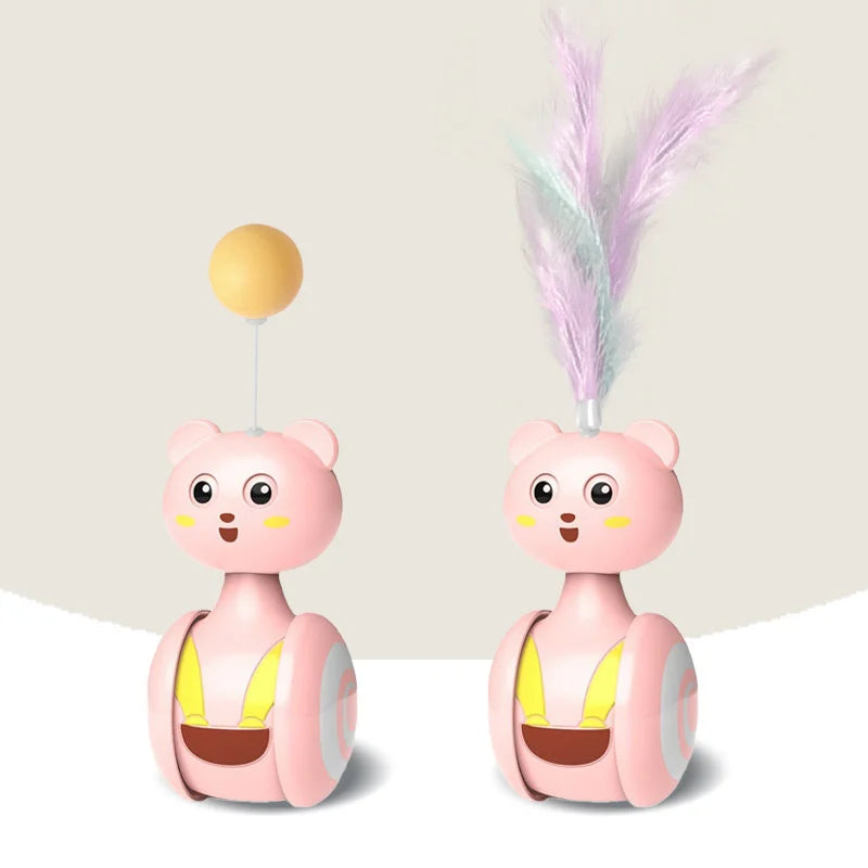 Interactive Cat Toy with Tumbling Feather Teaser – Engaging Design for Active Play and Exercise 9