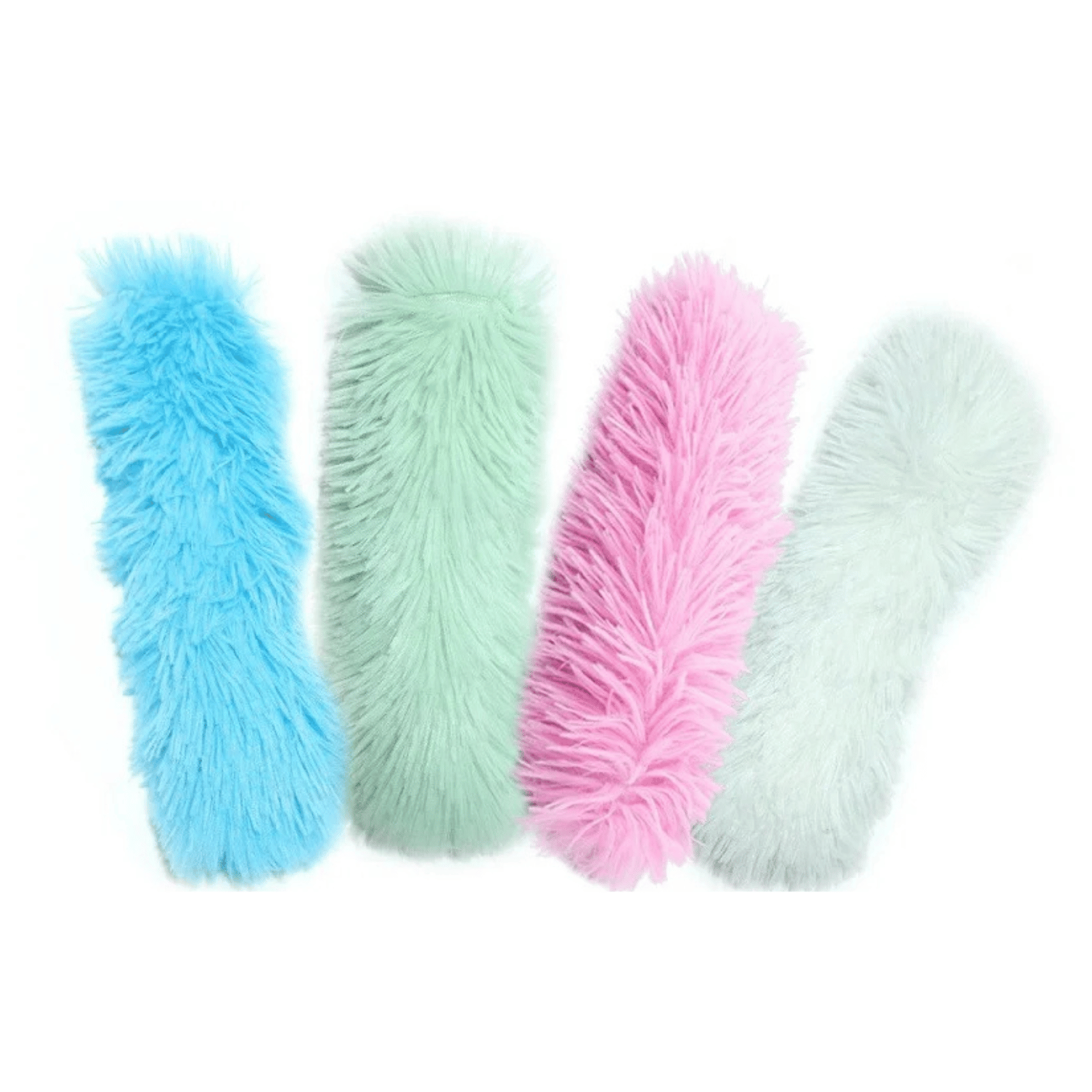 Interactive Catnip Toy Set – 4 Plush Cuddly Cats for Kittens and Adult Cats – Engaging Cat Accessories in Blue, White, Green, and Pink 0