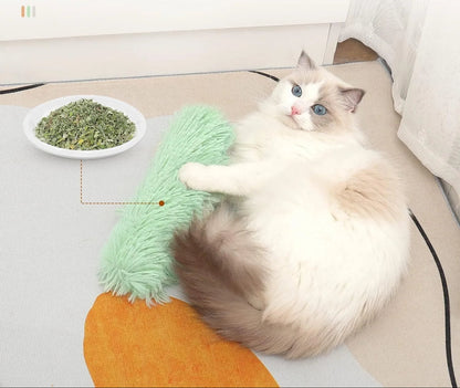 Interactive Catnip Toy Set – 4 Plush Cuddly Cats for Kittens and Adult Cats – Engaging Cat Accessories in Blue, White, Green, and Pink 6