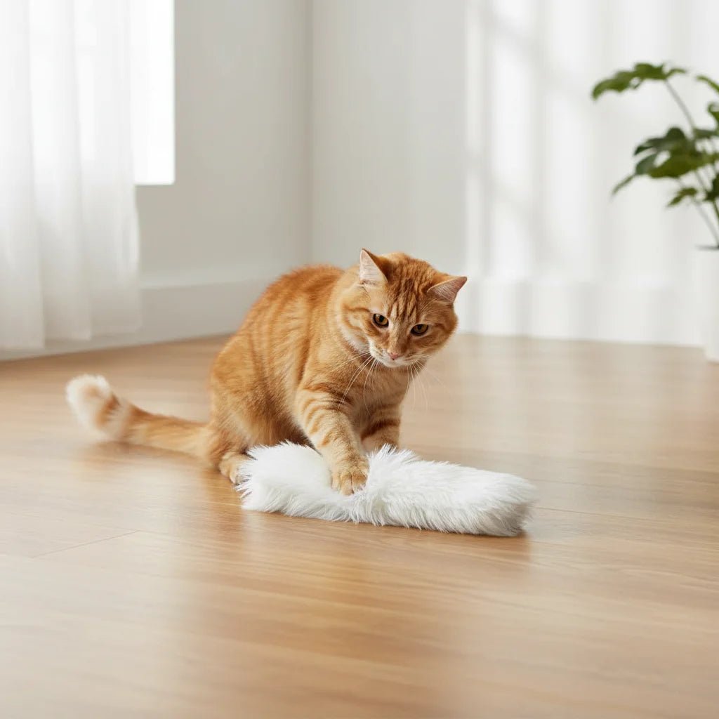 Interactive Catnip Toy Set – 4 Soft Plush Cuddly Cats in Assorted Colors 1