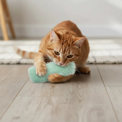 Interactive Catnip Toy Set – 4 Soft Plush Cuddly Cats in Assorted Colors 5