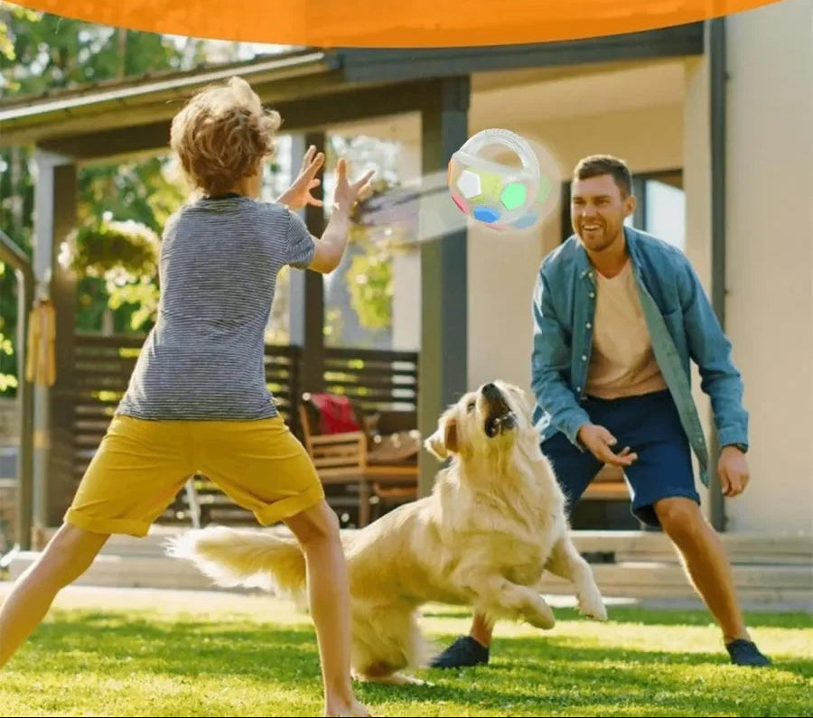 Interactive Dog Calming Ball with Handle - Bite-Resistant Squeaky Toy for Playful Dogs, 7 Floating Design 6