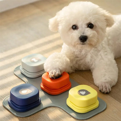 Interactive Dog Talking Buttons for Communication – Customizable Sound Buttons for Dogs, Easy Activation, Multi-Color Set 1