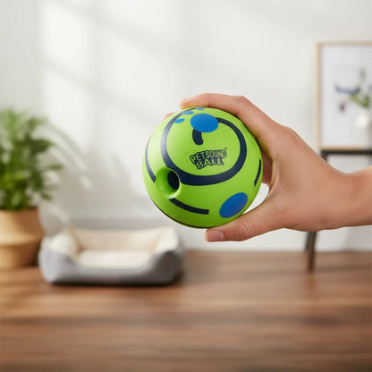 Interactive Dog Toy Ball with Sound – Durable 11 cm Green Play Ball for Indoor and Outdoor Fun 2