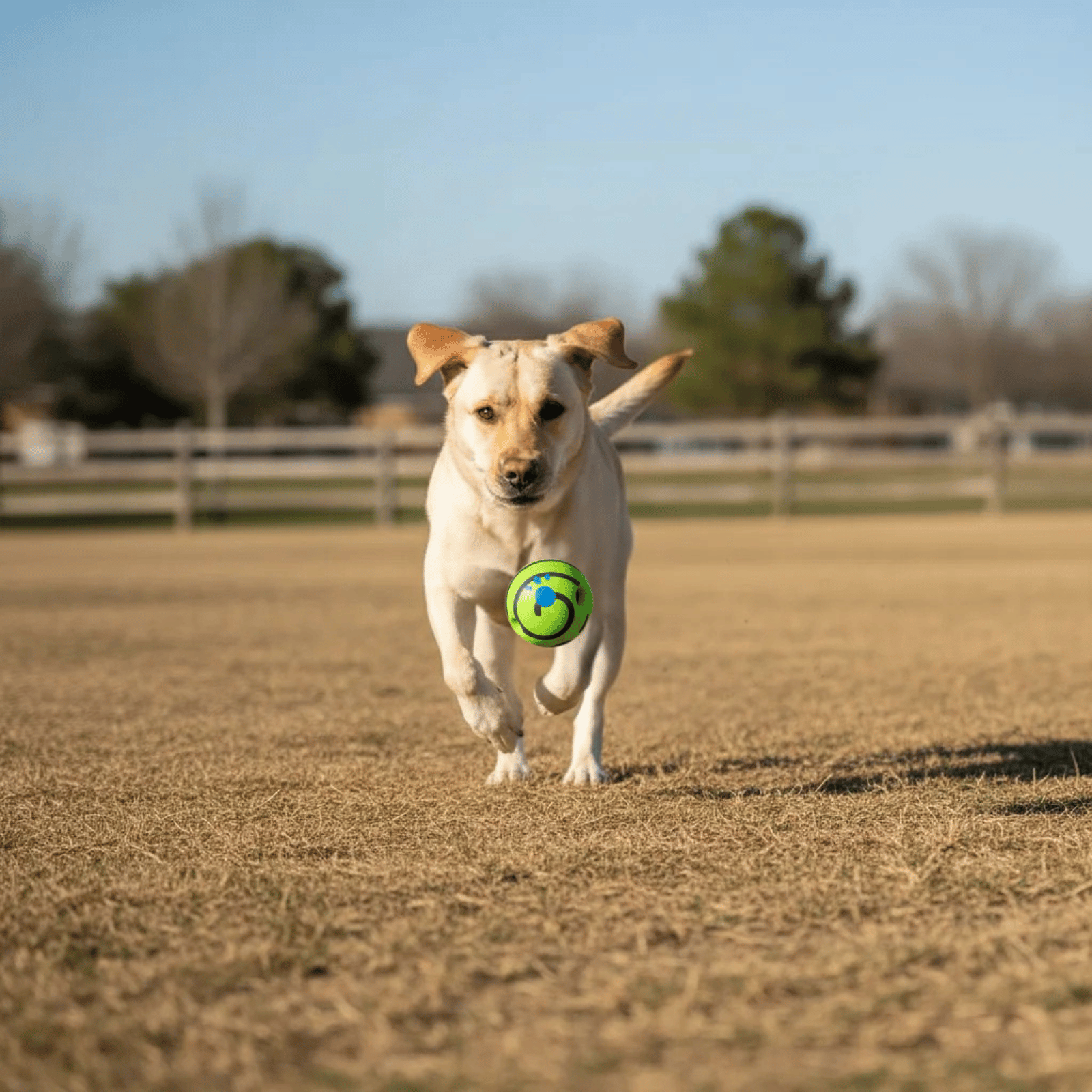 Interactive Dog Toy Ball with Sound – Durable 11 cm Green Play Ball for Indoor and Outdoor Fun 3