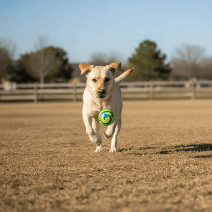 Interactive Dog Toy Ball with Sound – Durable 11 cm Green Play Ball for Indoor and Outdoor Fun 3