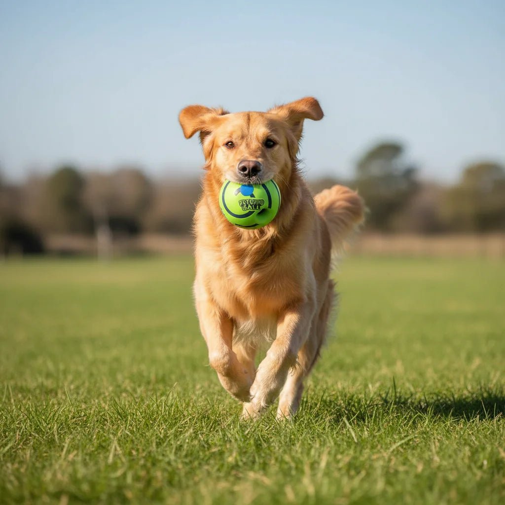 Interactive Dog Toy Ball with Sound – Durable 11 cm Green Play Ball for Indoor and Outdoor Fun 7