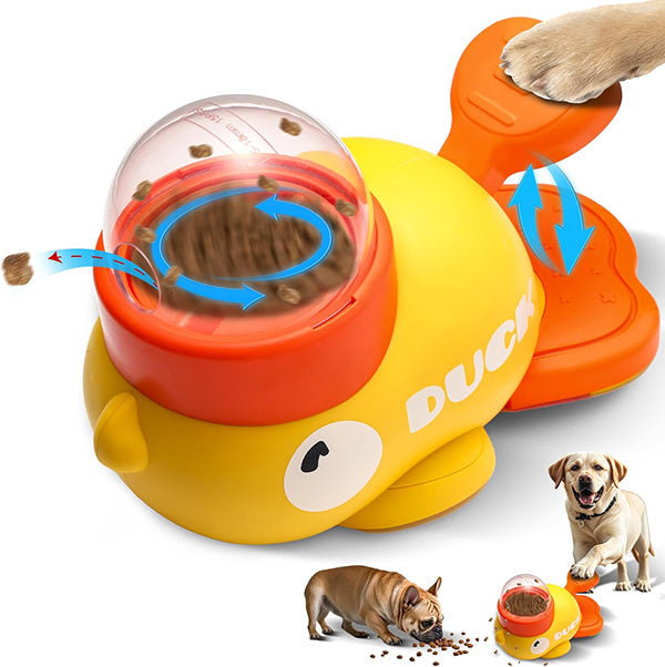 Interactive Duck Shaped Dog and Cat Toy Treat Dispenser – Slow Feeder Puzzle for Healthy Eating 1