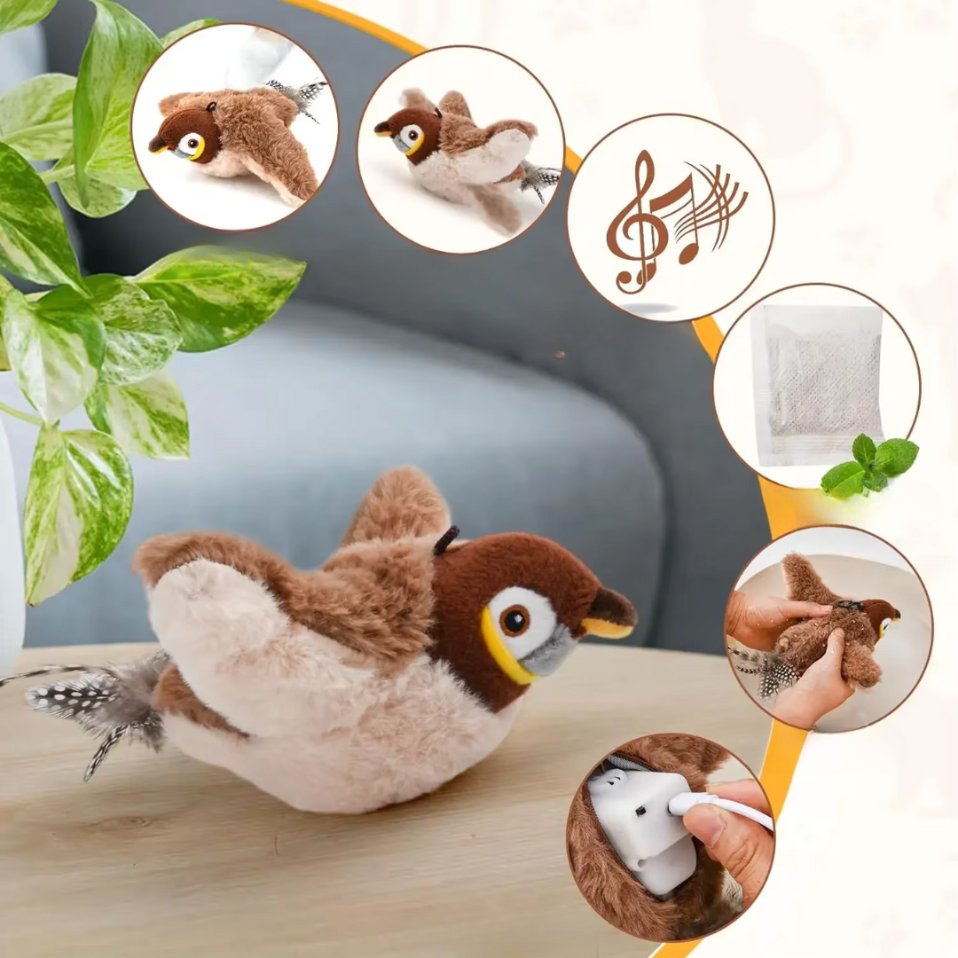 Interactive Fluttering Bird Cat Toy – Motion-Activated, Engaging Toy for Indoor Cats, Best Cat Toy for Active Play 1