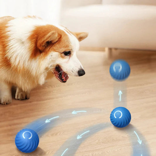 Interactive LED Bouncing Ball for Dogs and Cats - Automatic Motion Pet Toy with Obstacle Avoidance and Visual Stimulation 0