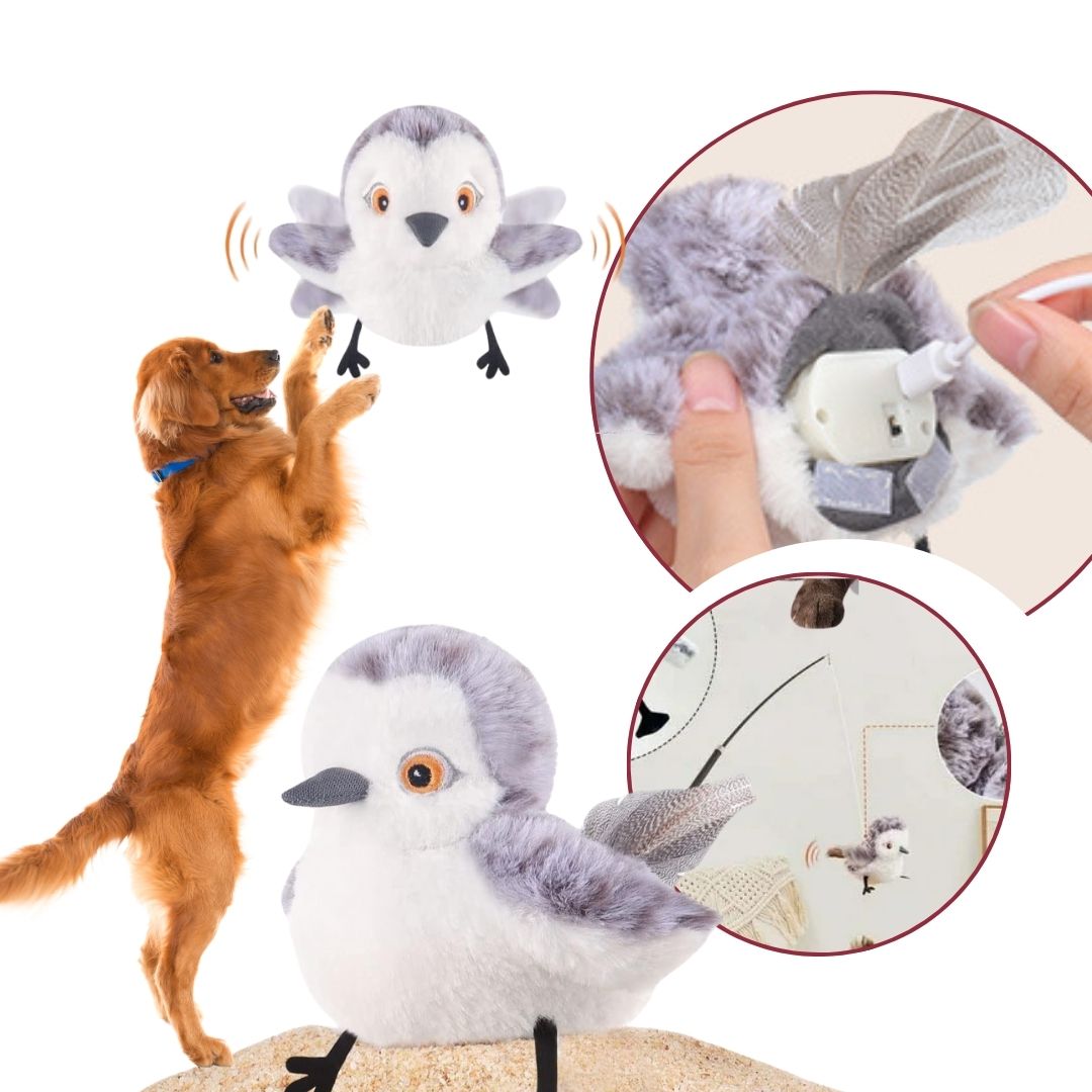 Interactive Owl Dog Toy with Fluttering Wings and Sounds – Engaging Play for All Breeds 0