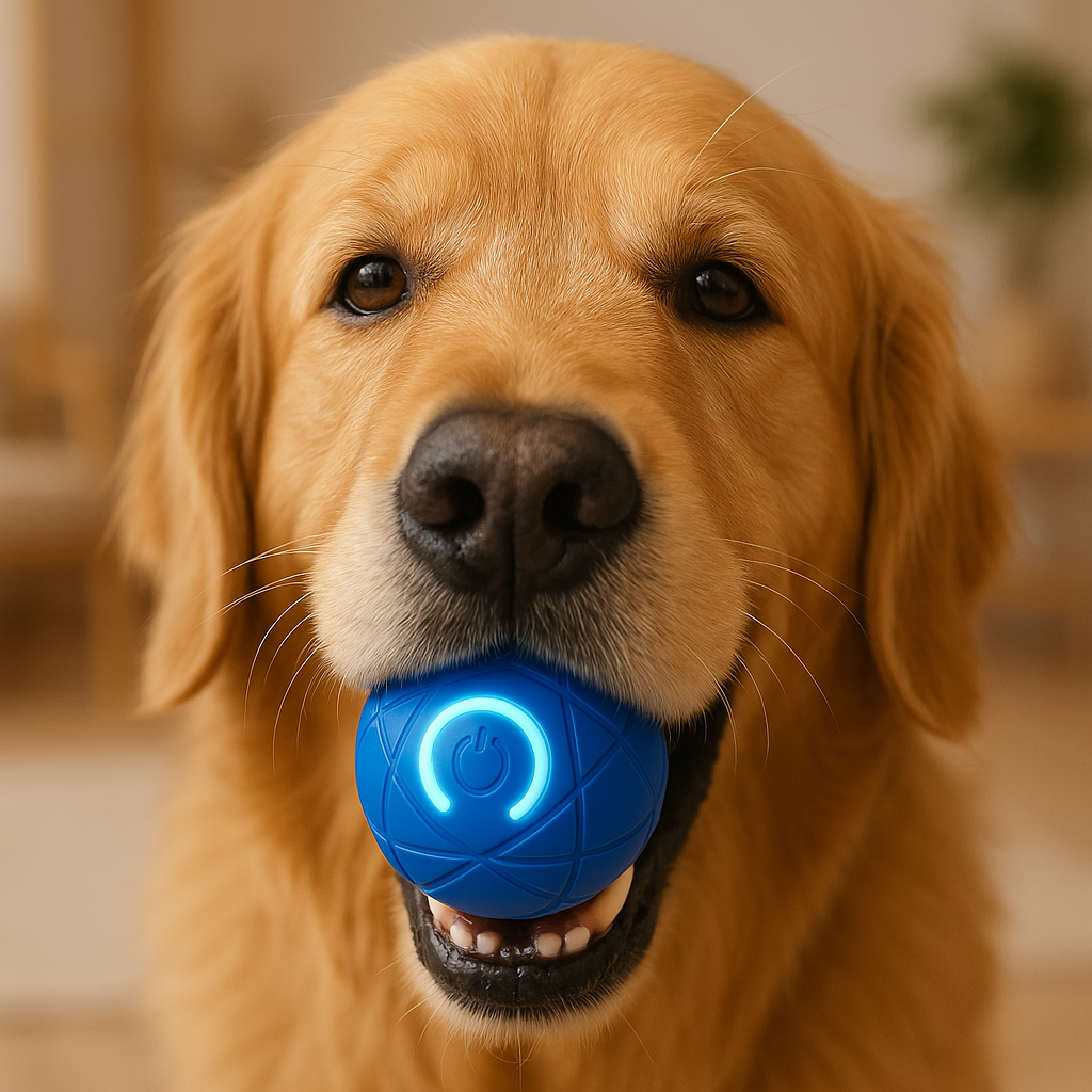 Interactive Pet Toy Ball with Jumping Motion and Glowing Lights – Rechargeable Dog and Cat Toy for Indoor Fun 1