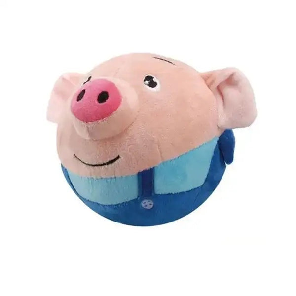 Interactive Pig-Shaped Dog Toy with Jumping and Squeaking Features – Engaging Playtime for Active Dogs 0