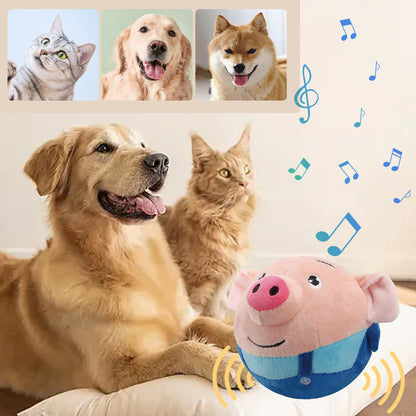 Interactive Pig-Shaped Dog Toy with Jumping and Squeaking Features – Engaging Playtime for Active Dogs 1