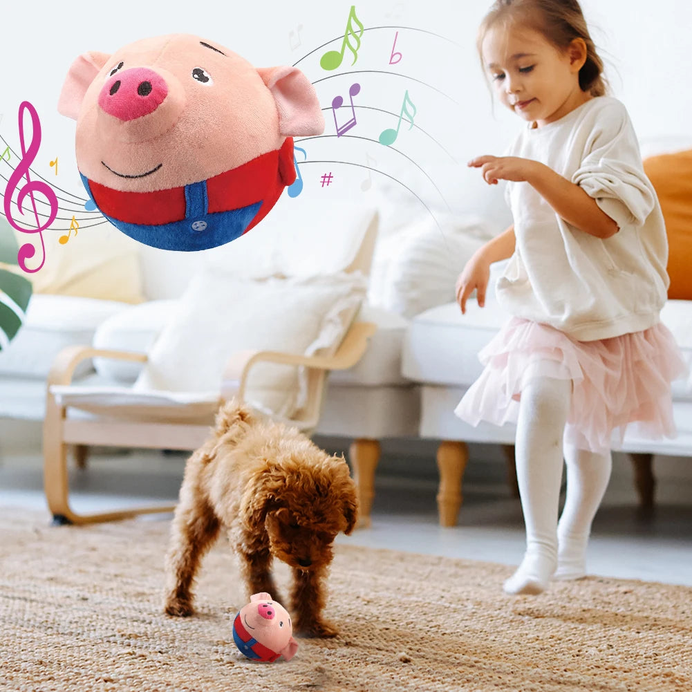 Interactive Pig-Shaped Dog Toy with Jumping and Squeaking Features – Engaging Playtime for Active Dogs 6