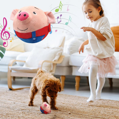 Interactive Pig-Shaped Dog Toy with Jumping and Squeaking Features – Engaging Playtime for Active Dogs 6